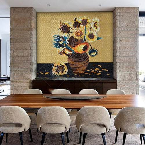 手工定制马赛克剪画拼图背景墙