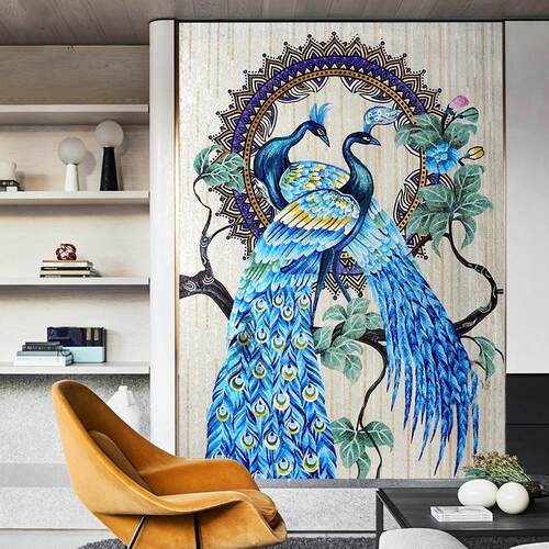 背景墙马赛克剪画拼图