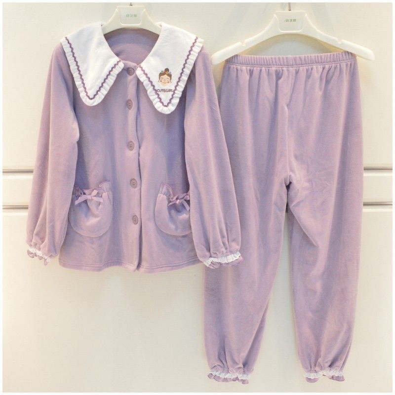 安之伴睡衣秋冬新品女士海岛绒卡通可爱薄珊瑚绒保暖家居服套装,女士内衣/男士内衣/家居服,睡衣/家居服套装,淘宝优惠券,粉丝福利购,淘宝优惠卷