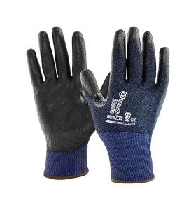 ANDANDA/安丹达5级防割PU手套(虎口加强) 10560 深蓝色 HPPE长丝