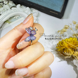 原创设计蝴蝶开口戒指合集甜美气质女高级感2025独特设计感