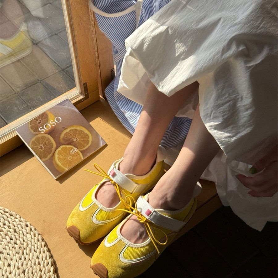 夏款夏季运动鞋浅口舒适牛皮软底学生单鞋真皮魔术贴平底潮女鞋子