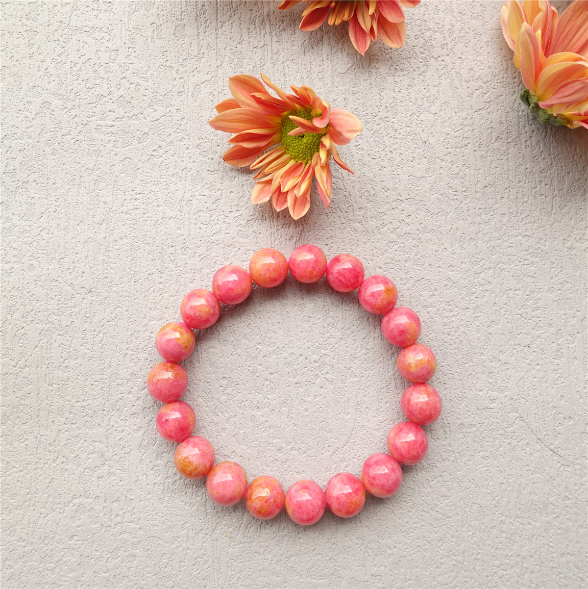 amber crystal  天然黄金蔷薇辉石 金粉蔷薇水晶手链女