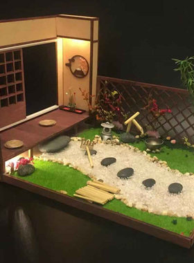 竹之庭GSC粘土人日式和风动漫手工庭院微缩场景模型OB11娃屋创意