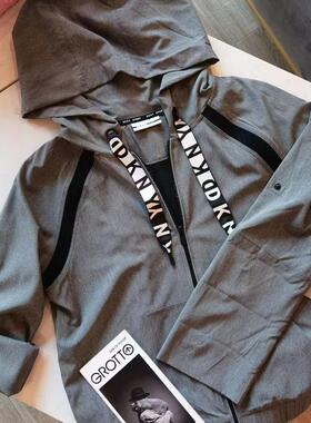 DKNY 唐可娜儿 女士 灰色薄外套 春秋 美代正品