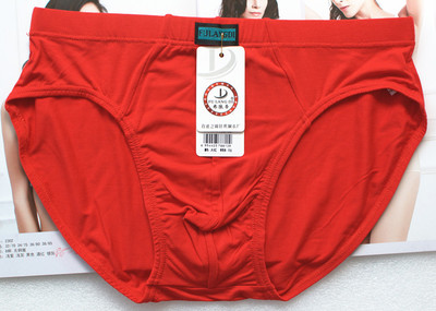 弗狼帝紫色中腰竹纤维男士三角