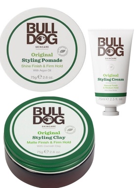 Bulldog Hair Styling Cream Clay Beard Oil Shave Gel发胶油