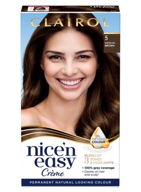 Clairol Nice Easy Tough Up Hair Dye 4 4RR Brown 5 6染发棕色