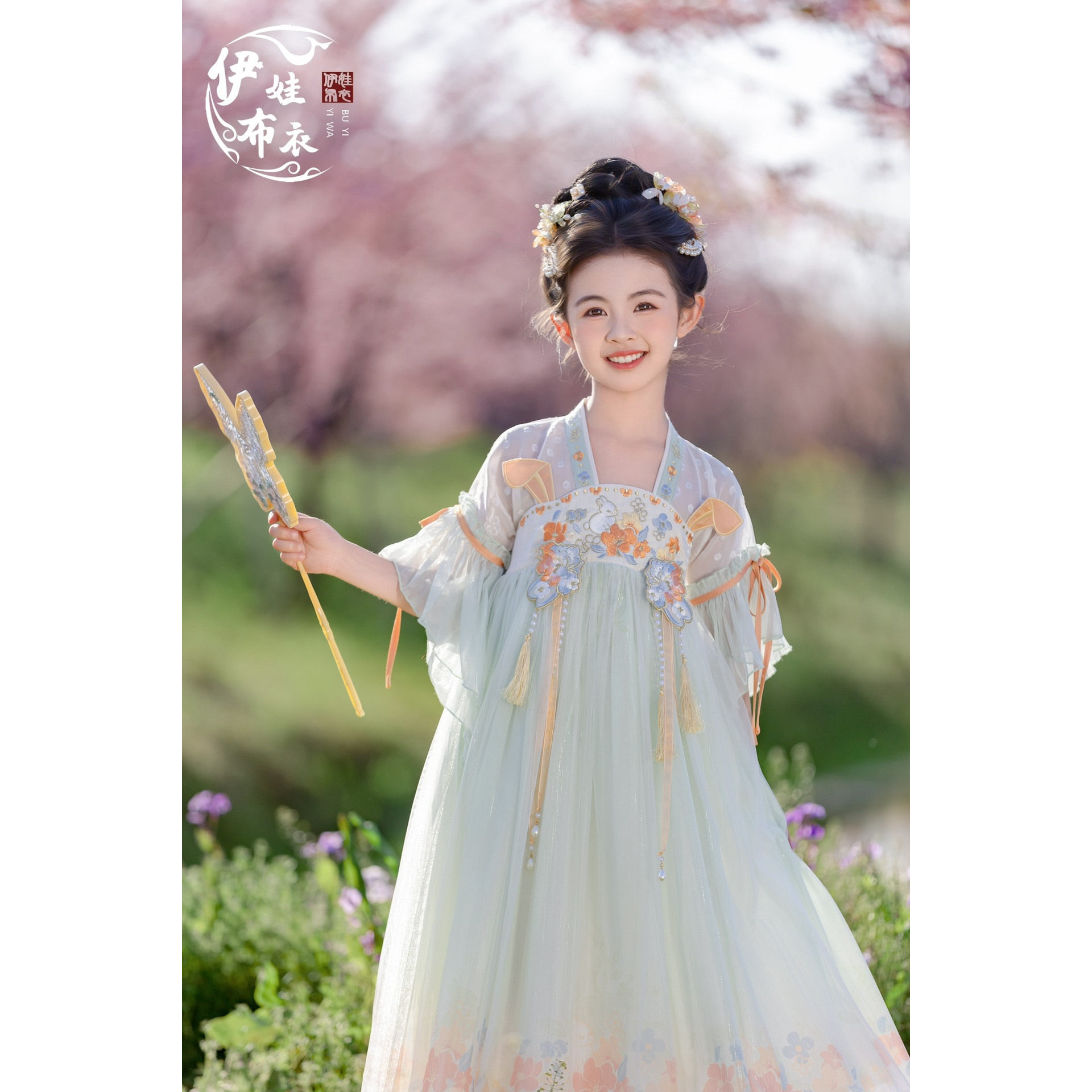 【潮童1号】女童古风汉服连衣裙连衣裙