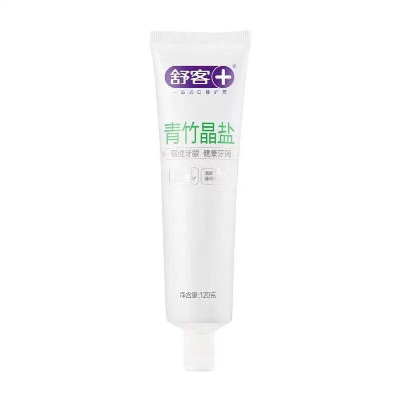 舒客牙膏青竹晶盐牙膏120g舒克减轻牙龈问题坚固牙齿健康清新口气