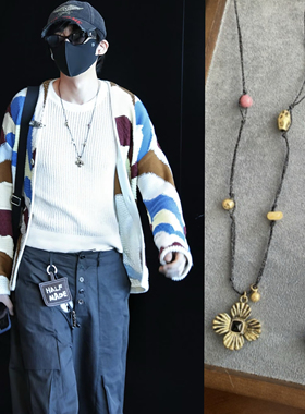 刘宇宁同款新西兰地球超新鲜同款 复古镀真金项链毛衣链男女通用