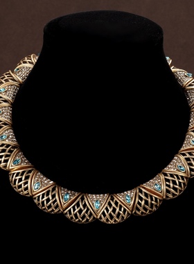 中古风复古宫廷风高级感复古镀真金项链