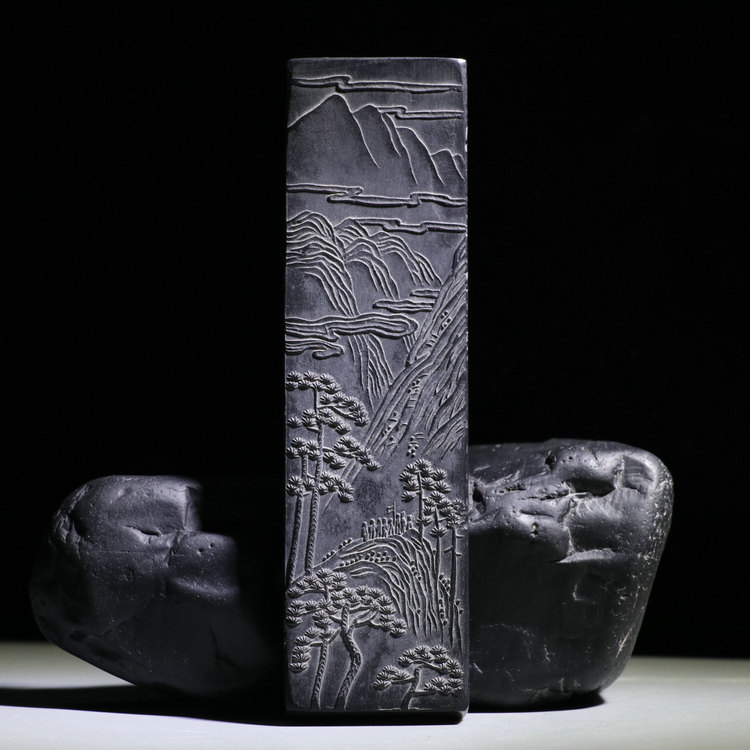 二两油烟老墨井冈山70-80年代徽墨陈墨墨条墨块老墨文房四宝包邮