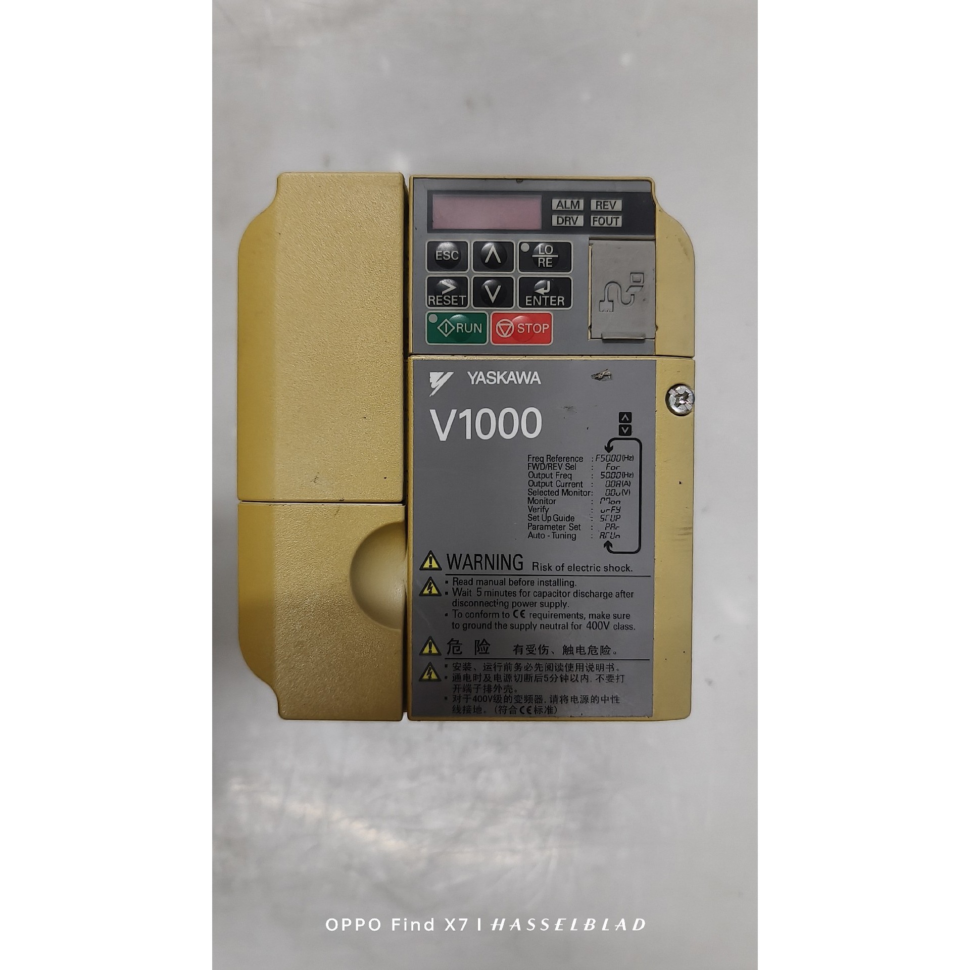 安川变频器CIMR-VB4A0007BBA3KW/22K 备件/咨询