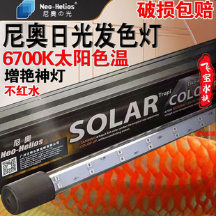 尼奥增艳灯鱼缸灯发色灯6700K雷龙红龙鱼血鹦鹉金鱼观赏鱼专用灯