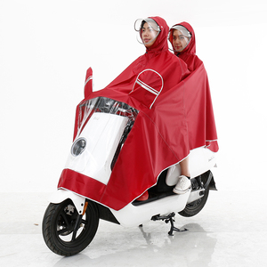 双人超大加厚电动摩托车雨衣 雨披