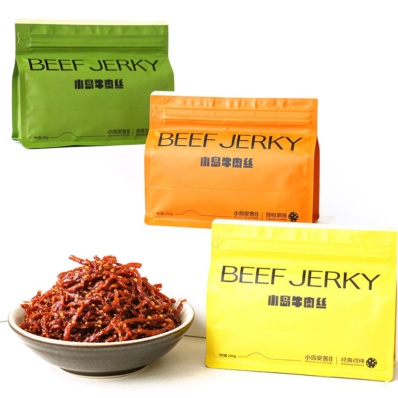 小岛牛肉丝200g原香芝麻味微辣椒香麻辣烤制内蒙古特产牛肉干零食