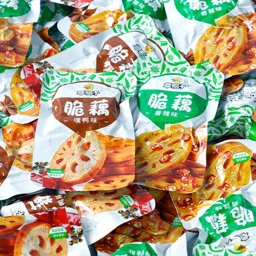 章鸭子香辣脆藕藕片小吃素食休闲
