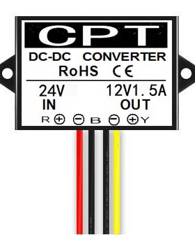24V变12V1.5A2A3A车载音响改装电源 24V转12V车载电源转换器DC-DC