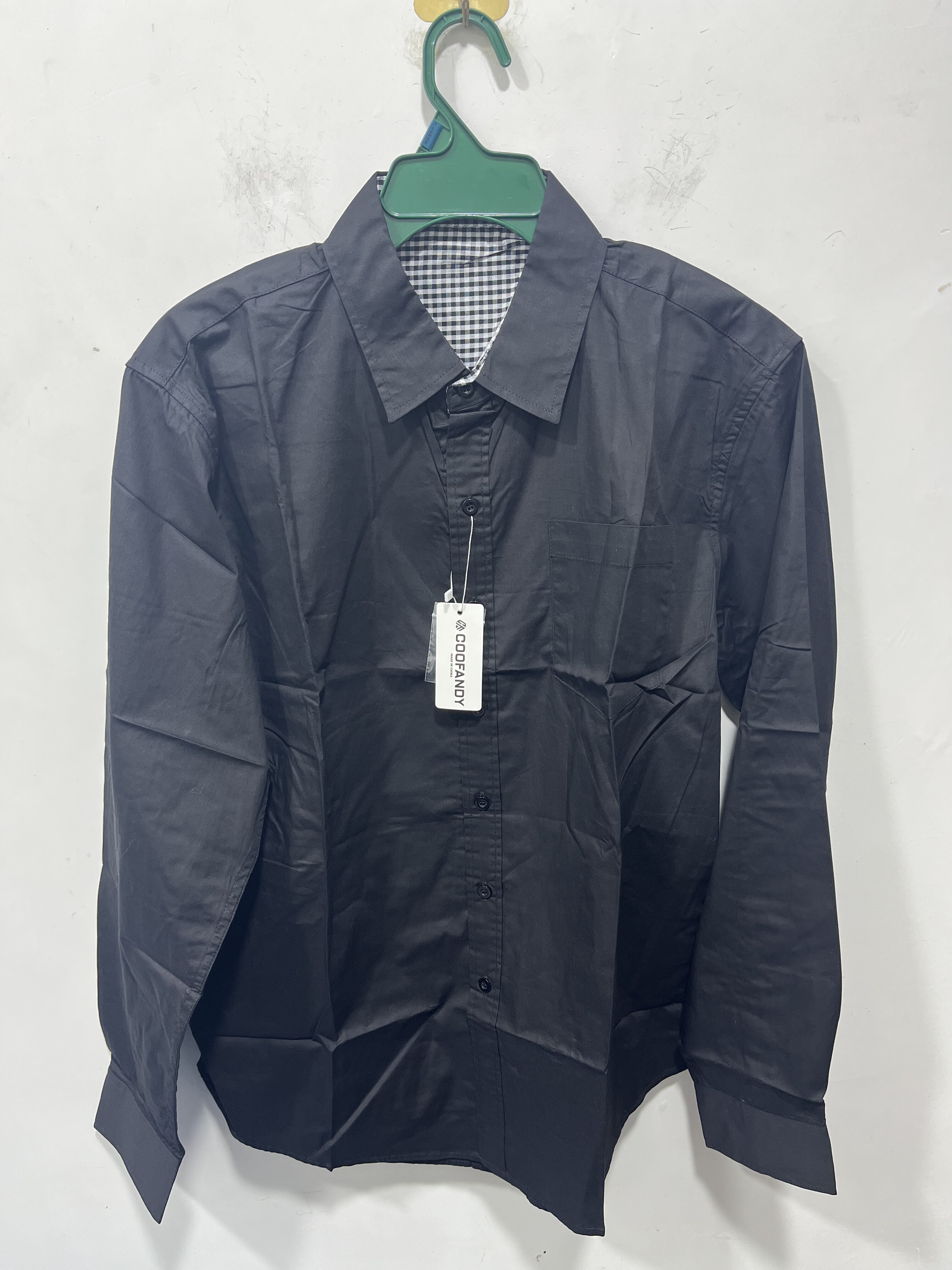 亏本清货外贸春秋款加肥加大码男装纯棉衬衫宽松休闲长袖衬衣