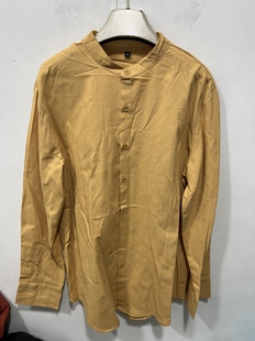 亏本清货春秋加肥加大码男装时尚商务休闲长袖衬衫立领棉麻衬衣