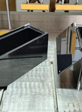 亚克力有机玻璃遮挡光翻盖强磁黑色方形收纳不透光盒子尺寸可定制