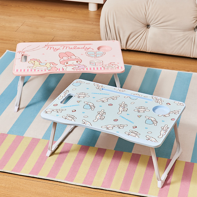 正版三丽鸥美乐蒂萌语折叠桌可爱卡通笔记本膝上桌便携学习桌书桌,3C数码配件,笔记本膝上桌,淘宝优惠券,粉丝福利购,淘宝优惠卷