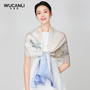 丝巾女春秋百搭真丝桑蚕丝旗袍披肩外搭妈妈时尚送礼苏州丝绸围巾