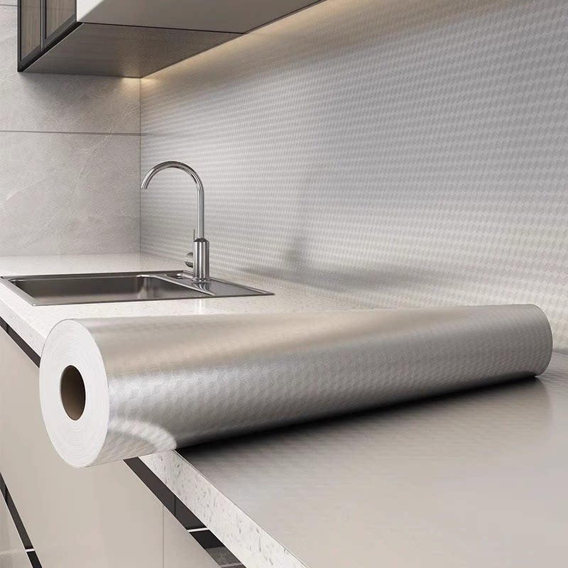 厨房防水防油贴纸灶台防水锡纸铝箔油烟机耐高温墙壁自粘加厚橱柜