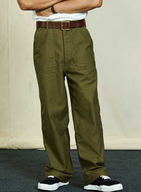 复刻RRL 越战OG107宽松直筒休闲裤军裤美式复古工装裤阿美咔叽