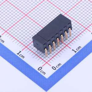 X4621FR-2x07-C48D26 排母 2.0mm 排母,塑高5.2mm,塑宽4.8mm,针长