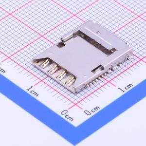 MCS-204 SIM卡连接器 拔插式 MicroSIM卡 卡座 MICRO SIM+TF卡座