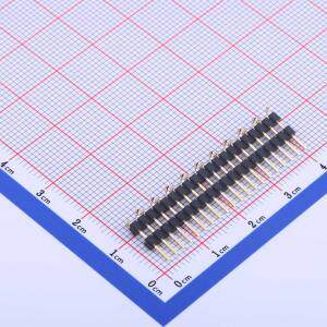 X4612WVS-20I-C40D44-E60R2 排针 间距:2mm 1x20P 立贴 方针 塑胶