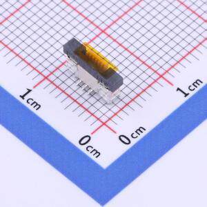 FPC-0.5AL-6PB FFC/FPC连接器 0.5mm P数:6P 立式贴片带锁 原装现