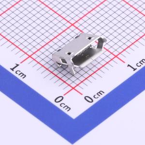 MICRO-01-G4P1-A1T2 USB连接器 Micro-B 母座 卧贴 有卷边有柱固 3C数码配件 其它配件 原图主图