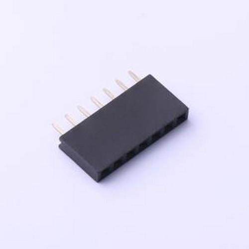 KH-2.54FH-1X7P-H8.5 排母 间距:2.54mm 1x7P 直插 插件,P=2.54mm