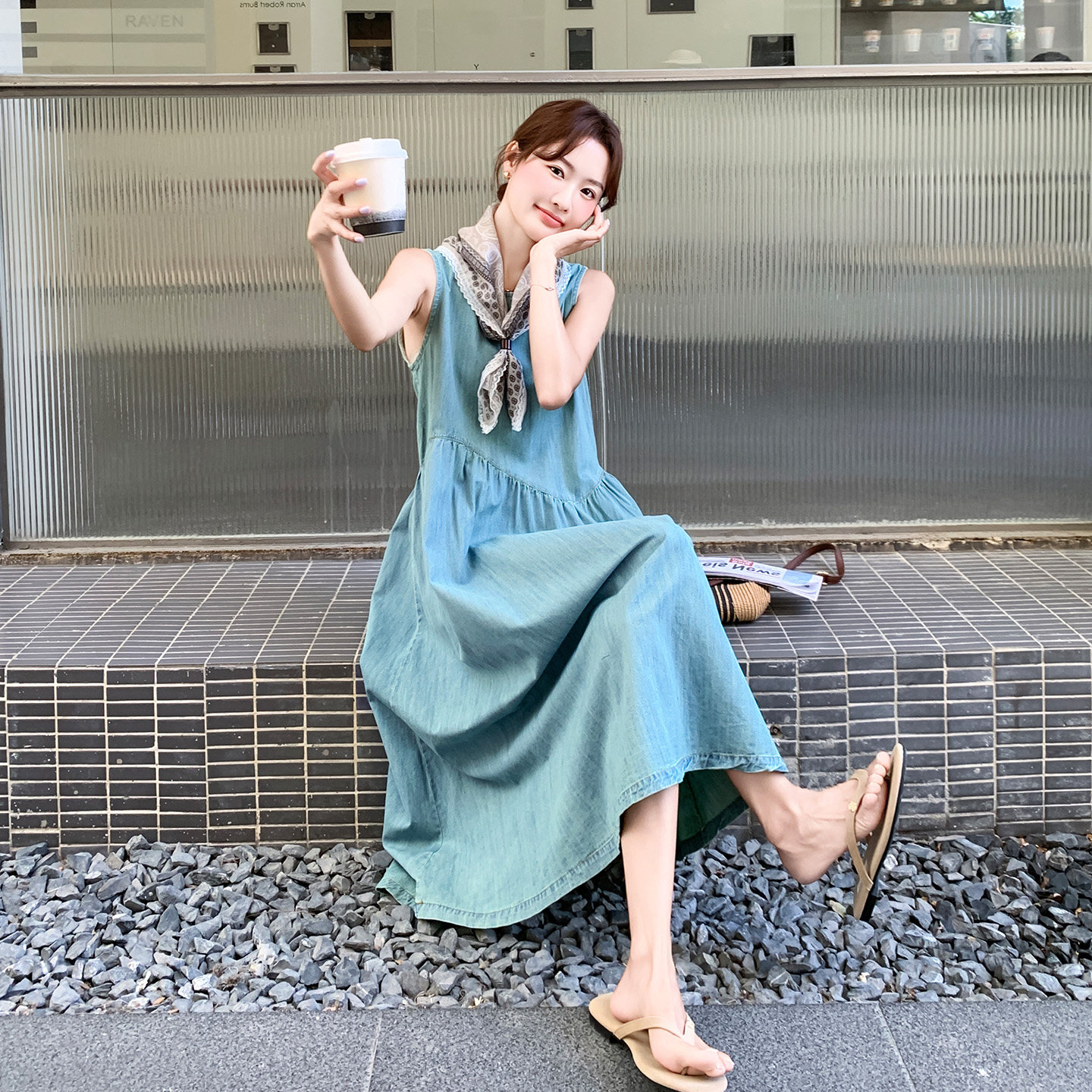 法式无袖连衣裙女夏显瘦减龄