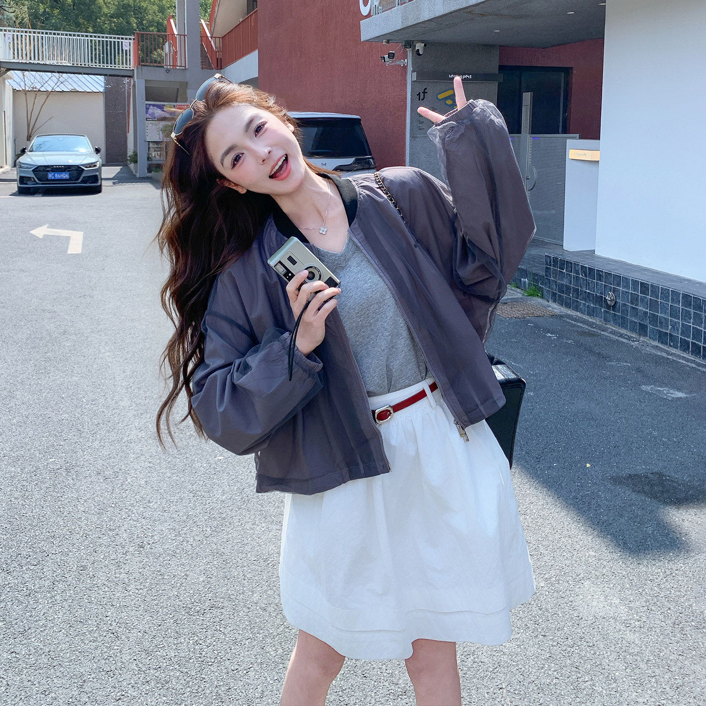 夏日轻薄款时尚休闲外套女2026年新款宽松百搭减龄随性慵懒风夹克