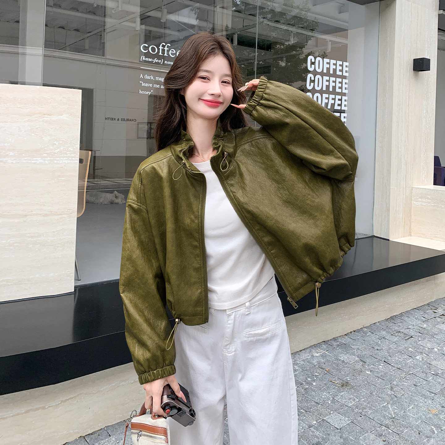 复古机车皮衣女外套268/298