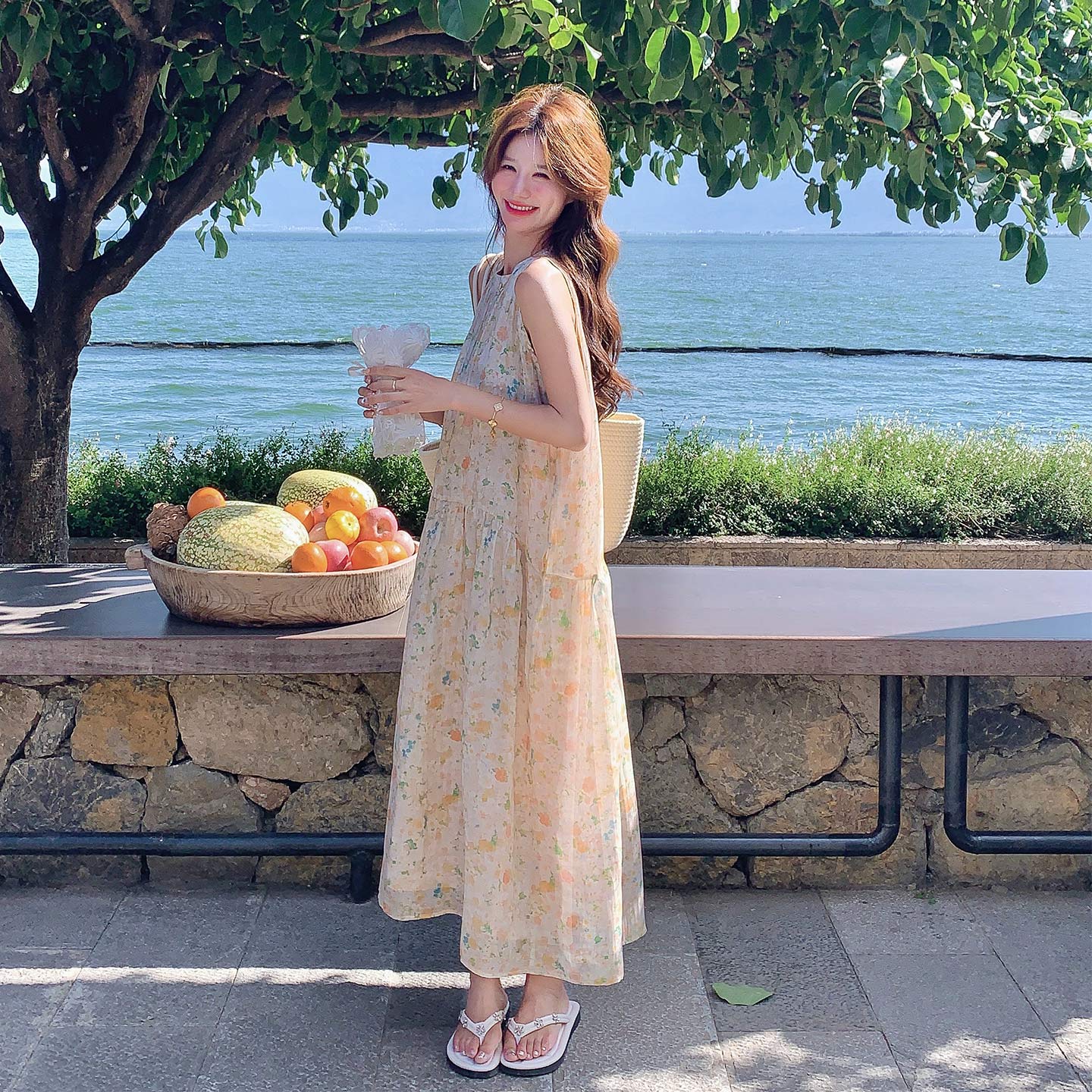 森系浪漫小清新田园风连衣裙2026新款法式减龄少女感碎花背心裙夏