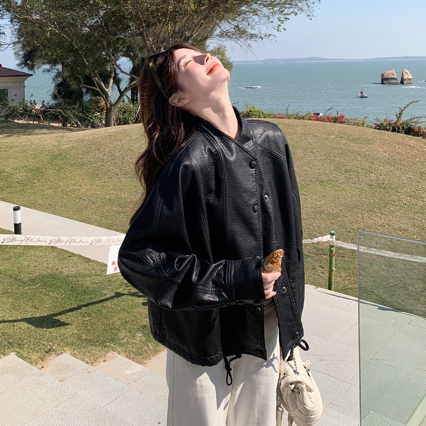 黑色复古机车风短款皮衣外套女2026春美式小个子又酷又飒PU皮夹克