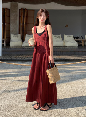 L327-  208/228  法式背心式阔腿连体裤女