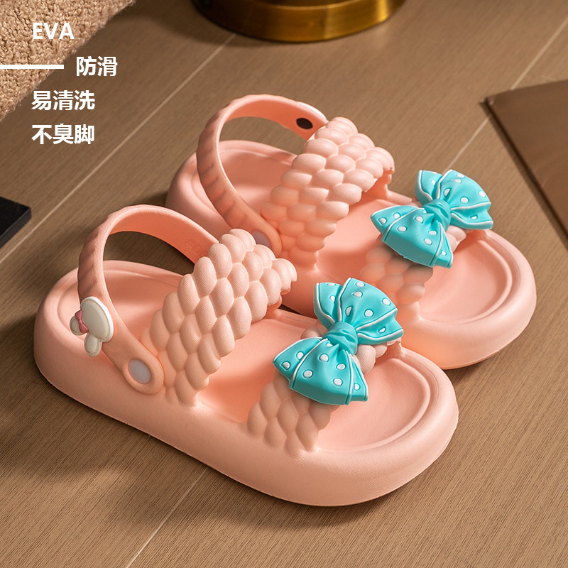 EVA儿童凉鞋夏季新款中大童上学外穿防滑透气厚底女童学生凉拖鞋