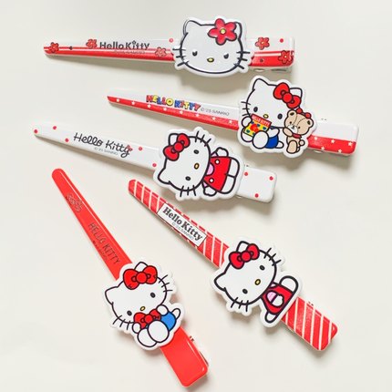 正版三丽鸥可爱卡通发饰HelloKitty新年礼物儿童发夹大号夹子长发