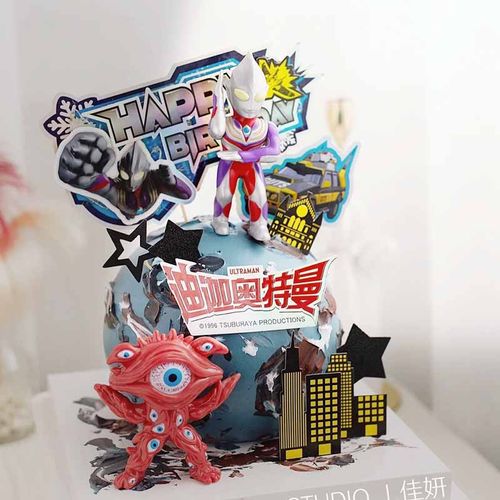 怪兽烘焙甜品插牌蛋糕装饰