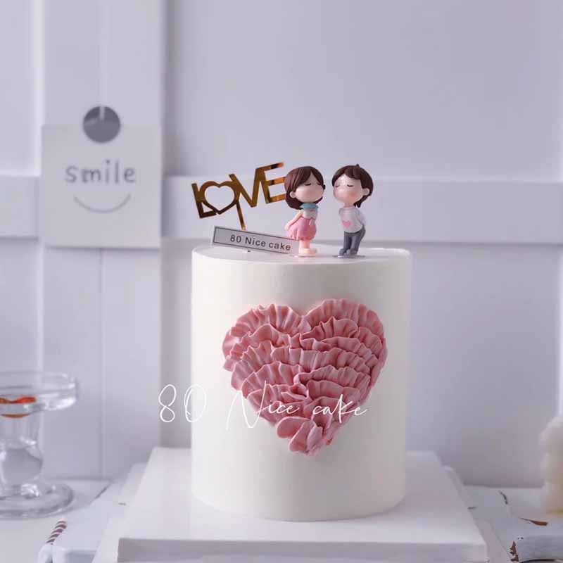 七夕情人节亚克力love亲嘴娃娃