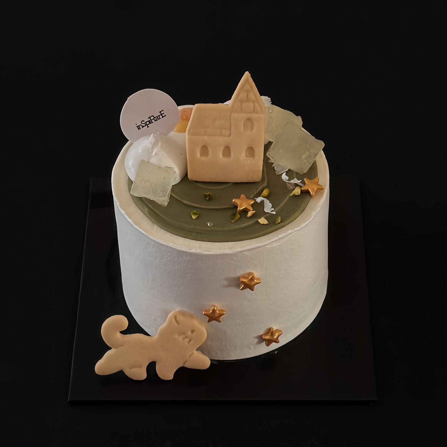 网红小猫城堡生日蛋糕装饰