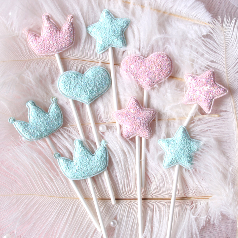 唯美少女爱心生日派对蛋糕装饰