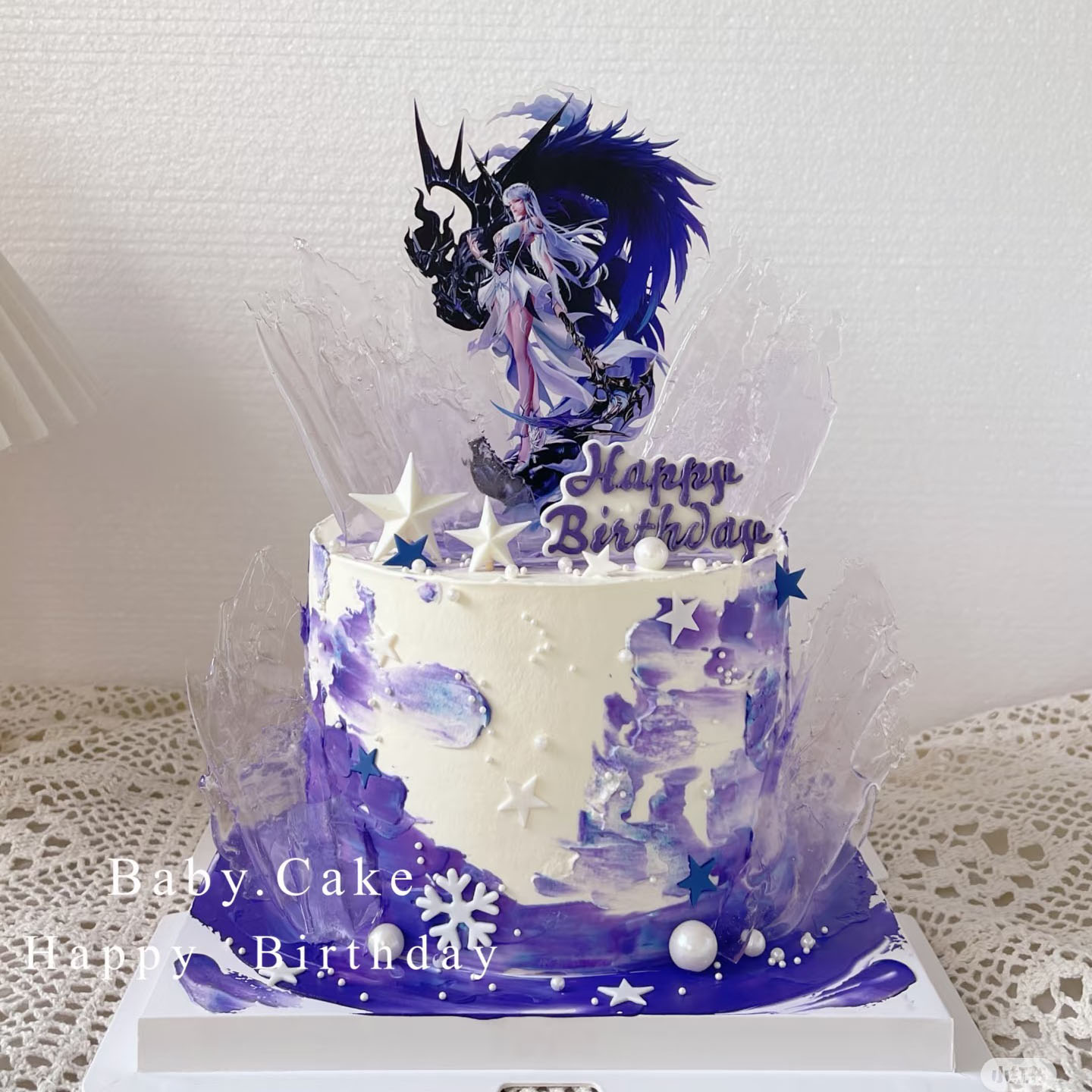 二次元圣采儿生日蛋糕装饰插牌