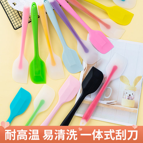 耐高温家用一体式硅胶刮刀烘培工具牛轧糖蛋糕奶油刮板抹刀铲铲子